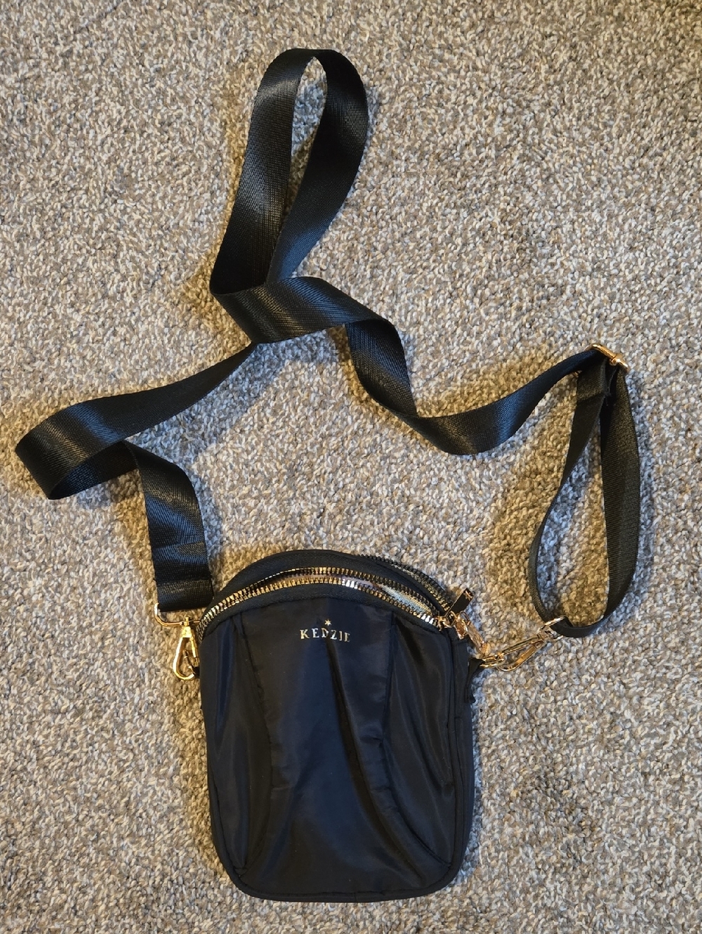 Kedzie Black Bag with Gold Hardware
